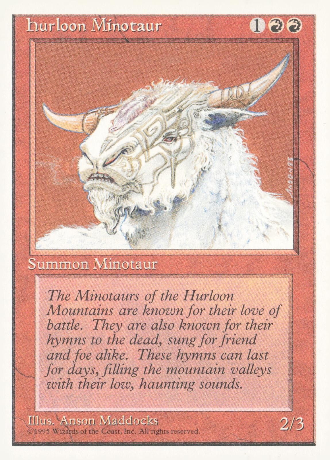 HURLOON MINOTAUR FOURTH EDITION MAGIC: THE GATHERING LIGHTLY PLAYED