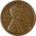 1916 S Lincoln Wheat Cent VF Very Fine Penny 1c Coin SKU:I26311