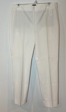 NWT Talbots Chaltham Pants Side Zip Cream Size 8P 8 Petite New