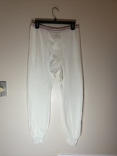 Vintage Long Johns Thermal Underwear Pants Base Layer Waffle Med 28, 27 Inseam