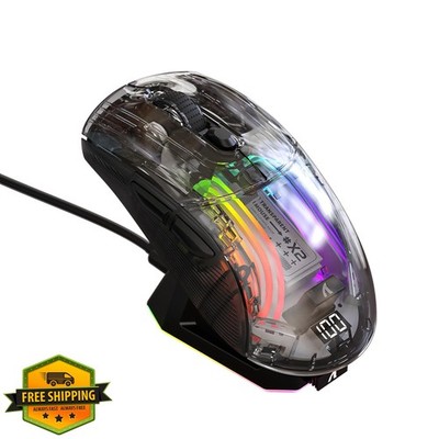 A.JAZZ Tri-Mode Mouse Black 2.4G BT Wired