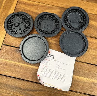 Removable Plates for Dash MultiMaker Mini Waffle System Set of 3 Pumpkin Snowman