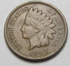 1907 INDIAN HEAD CENT,MOST OF LIBERTY, VERY NICE COIN!!!!(A11)