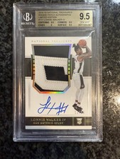LONNIE WALKER IV 2018-19 NATIONAL TREASURES RPA FOTL #/20 BGS 9.5 AUTO 10
