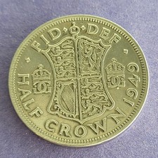 1949 Half Crown George VI British Coin Ex Set Great Britain #CF28