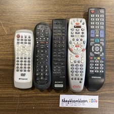 Lot of 5 Remote Controls Samsung Sony Polaroi...