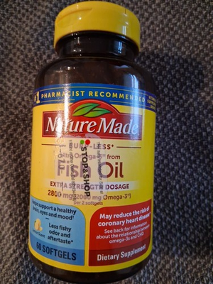 #ad #ad Nature Made Fish Oil Extra Strength 2800mg LEMON SCENT 60 SOFTGELS EXP 07 26 $24.00