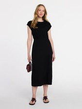 Time and Tru Women’s Cotton Knit Midi Dress with Dolman Sleeves, Sizes XS-XXXL