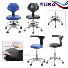 Dental Mobile Chair Dentist Medical Doctor Adjustable Chair+Backrest Rolling