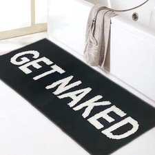 Get Naked Runner Black Cute Bathroom Rugs Long Get Naked Rug Funny Bathroom