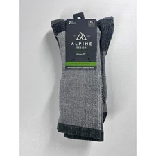 Alpine Design 2 Pair Crew Cut Hiking Socks XL Merino Wool Blend Men's 13 NEW