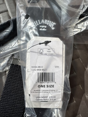 Billabong Cog Web Gürtel - schwarz - neu - Einheitsgröße - Bild 2 von 5