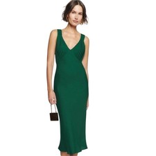 Reformation Beauden Emerald Green Midi Dress