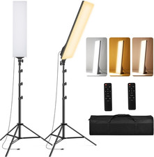 2 Pack LED Video Light Kit 23.6", Photography Lighting 2500-7500K Dimmable Phot