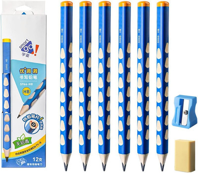Triangular Fat Pencil - 12 Pack Thick, Strong, Jumbo Wood Pencils for Writing an