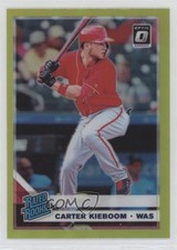 2019 Panini Donruss Optic Rated Rookies Lime Green Prizm Carter Kieboom #92 qn6