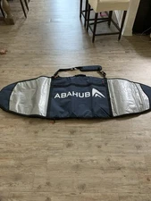 Abahub  - Premium Surfboard Travel Bag, Blue/Silver 6’6”