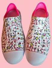 Skechers Foamies Unicorn Dazzle Girls Slip-On Shoes, Size 4 Lightly Worn