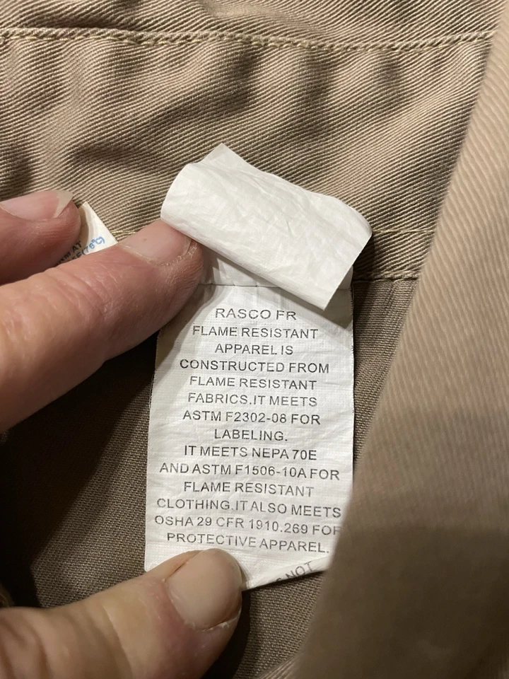 Camisa ignífuga caqui RASCO FR 2X 7 oz FR750 Foto 2 de 4