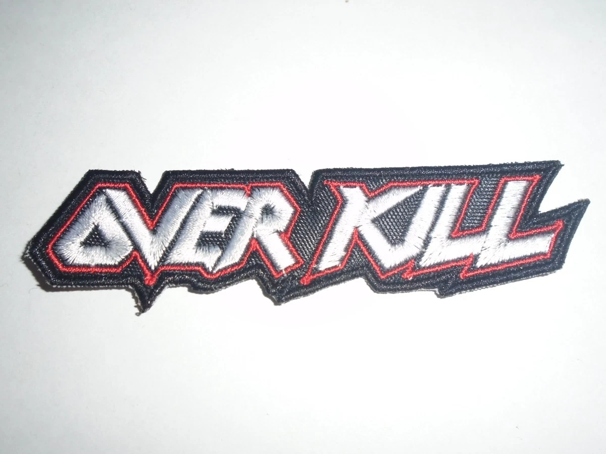Toppa ricamata da cucire a forma di pipistrello Overkill / Logo
