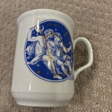 Coffee Tea Mug Zodiac Sign Gemini Vintage Czechoslovakia Ceramic