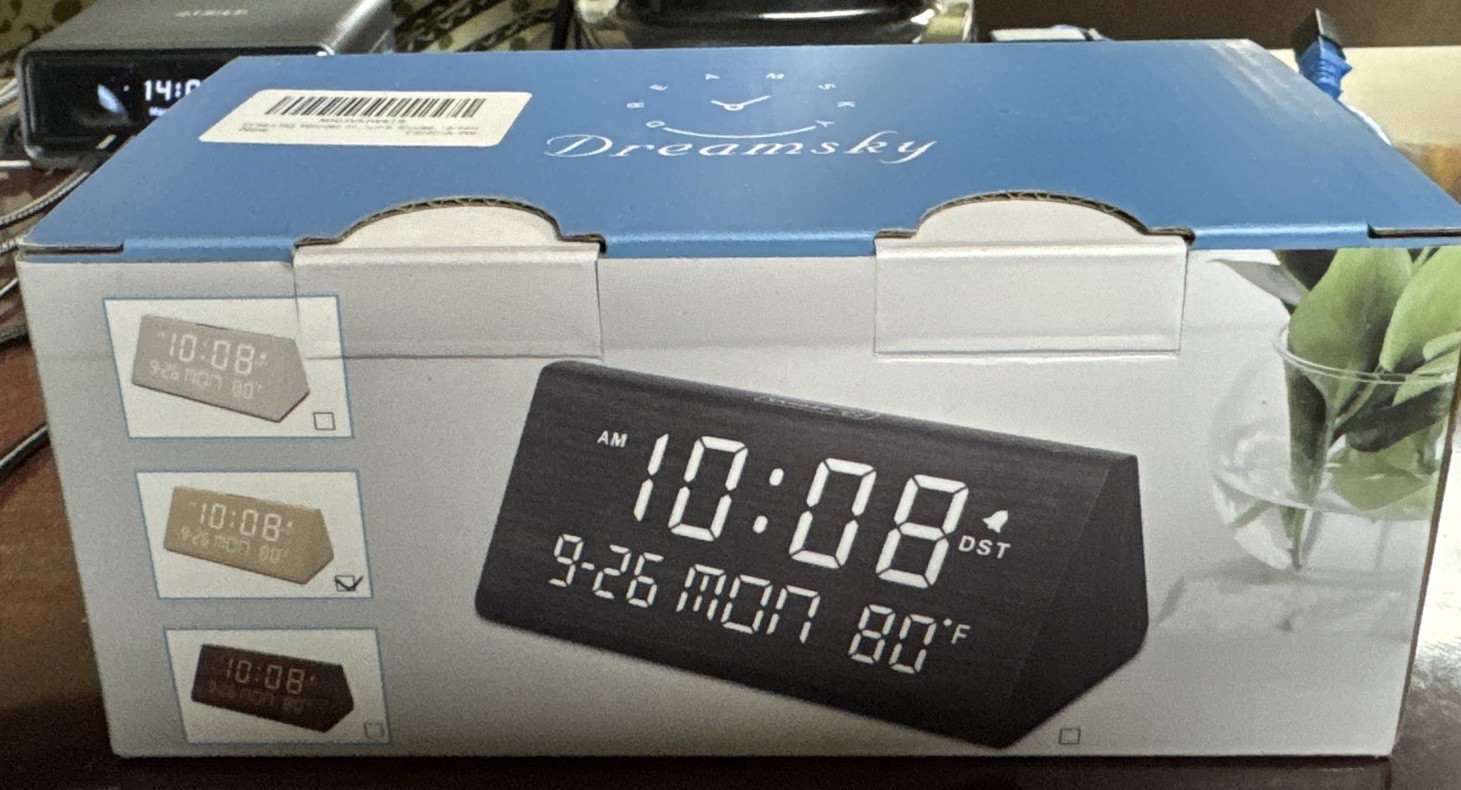 DreamSky Digital Alarm Clock | Bedroom | Wooden | Decor | New