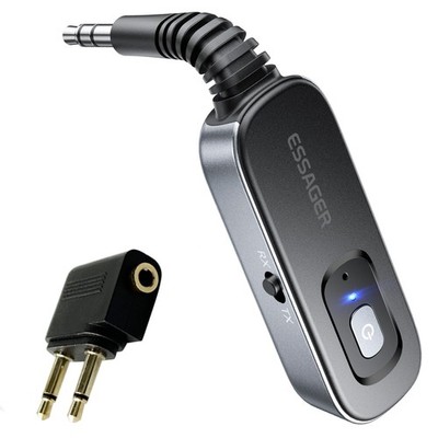 ESSAGER Bluetooth Receiver 3.5mm AUX Car Adapter Noise Cancelling Wireless