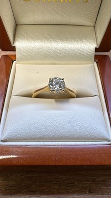 Natürlicher Diamant einzelner Stein 1 Karat Ring