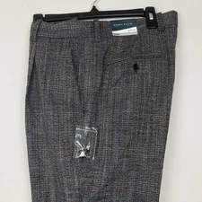 Perry Ellis Portfolio Men's Slim-Fit Dress Pants Pleated 32Wx32L E071019