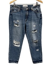 KanCan Jeans Size 5/26 Relaxed Fit Distressed Denim Jean Blue Light Wash Cotton