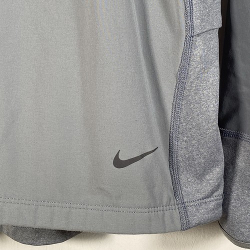 Nike Men’s Dri Fit 1/2 Zip Grey Running Long Sleeve Top Size Medium Outerwear - Picture 2 of 5