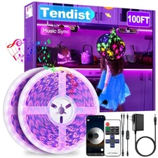 100ft Black Light Led Strip App Control Black Light For Glow Party With Remote S