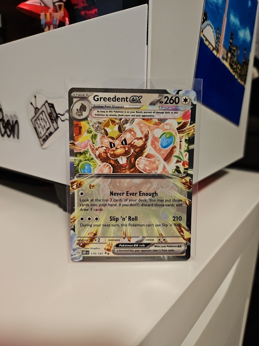 Greedent EX  179/197 - Pokemon Obsidian Flames Double Rare Holo NM