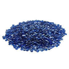 Uimoso 10 lbs 3/4-Inch Round Cobalt Blue Fire Pit Glass Rocks