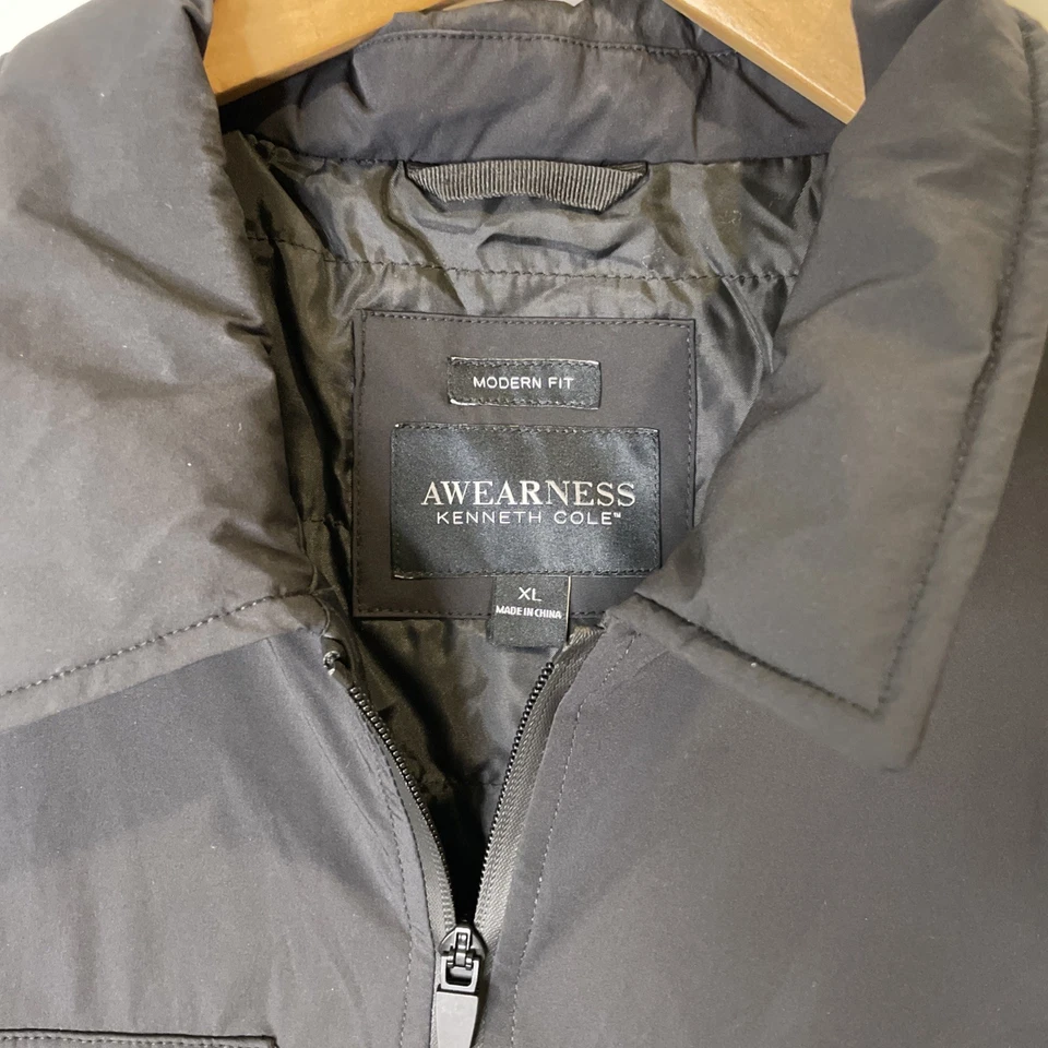 Chaqueta de ajuste moderno Awearness Kenneth Cole | Chaquetas camiseras | Para hombre Negro-XL Foto 3 de 4