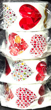 2000 LABELS 4 ROLLS HEART STICKERS LABELS SCRAPBOOKING CRAFTS LOVE JOURNAL