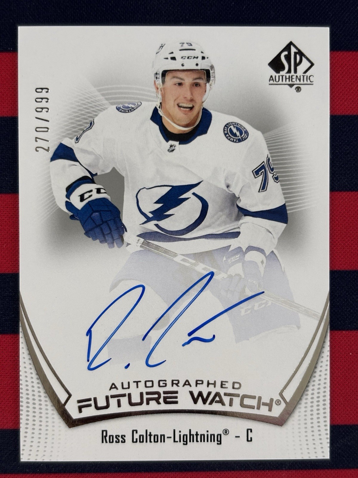 2021-22 SP Authentic Ross Colton Future Watch Auto RC #105 /999 Avalanche