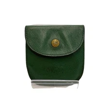 IL BISONTE coin case Leather Green Men's Wallet/Card Holder