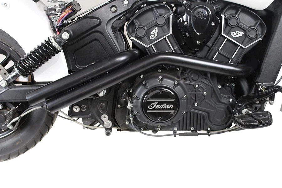 Indian Scout Drag Pipe Set Black for Harley-Davidson V-Twin 30-0519