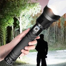 350000000 Lumen Super Bright LED Tactical Flashlight Rechargeable LED Work Light