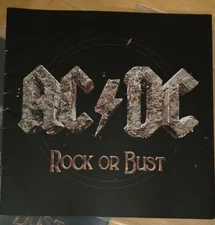 AC DC Rock or Bust Tour program - VERSION WITH ROUGH FEEL ON LETTERS