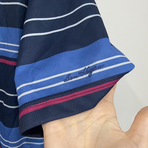 Polo de golf Ben Hogan para hombre 2XL rosa marino rendimiento manga corta a rayas rosa marino - Imagen 3 de 5