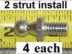 4ea 10mm Ball Stud Nitro Prop Gas Strut Rod Shock Spring Lift Arm Install Kit