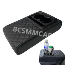 Reposabrazos de coche caja cojín almohadilla cubierta levantar codo con asiento trasero portavasos almacenamiento