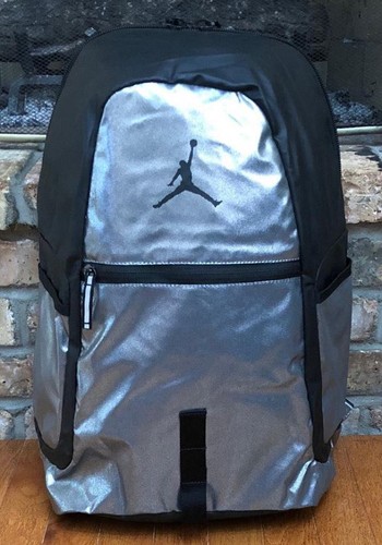 silver jordan backpack