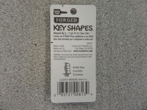 LUCKY LINE B302K KNIFE KWIKSET KW1 KEYWAY HOUSE KEY FORGED KEY SHAPES - Picture 2 of 2