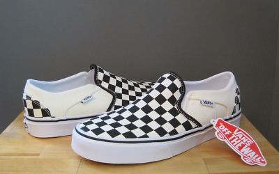vans white asher slip ons
