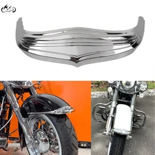 Motorcycle Chrome Front Fender Tip Trim For Harley Softail Deluxe FLSTN 2005-17