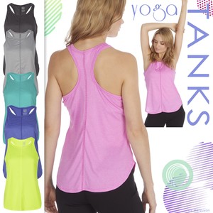 Womens Yoga Tank Tops Ladies Active Gym 