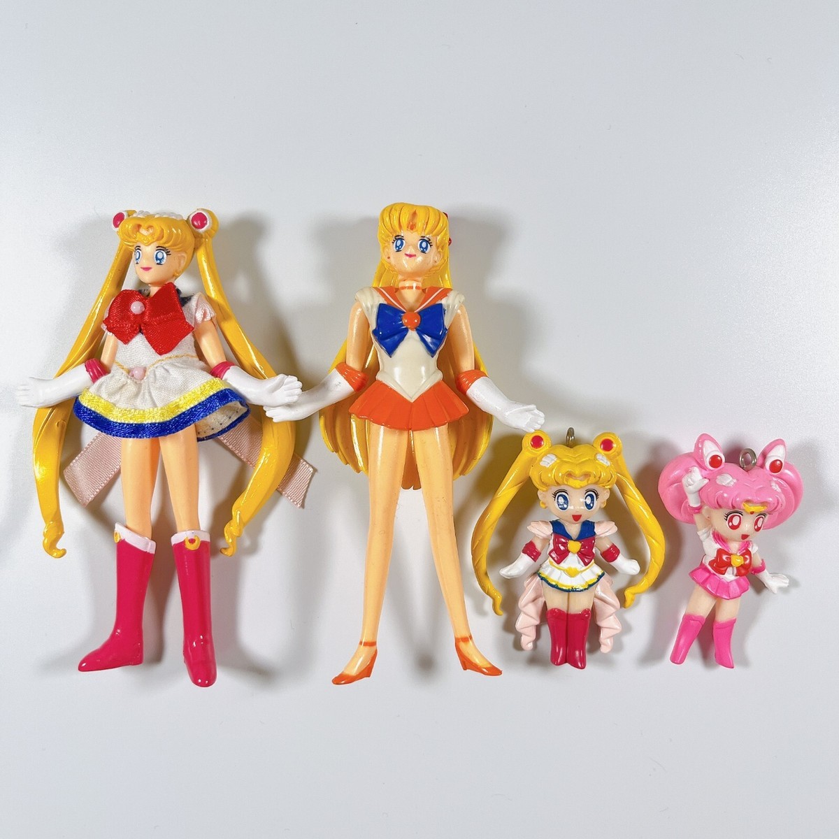 Sailor Moon 1990s Retro Vinyl Figure lot 4 Bandai Venus Chibi Moon